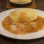 サロン 卵と私 - 俺等のスフレ　エビトマトソース！旨いわ！ペロリ