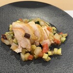 和海味処 ふう鈴 - 鶏もも肉と夏野菜のソテー