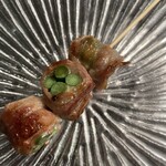 博多屋台 中洲流 - にんにくの芽肉巻き串