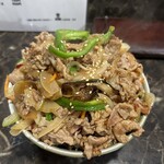 中華料理 末広 - 焼肉丼並盛(lll⚆ᗜ⚆)