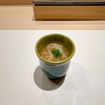 鮨 こいせ - 魚素麺、海老出汁、ネギオイル