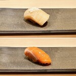 鮨 こいせ - 稚内産ホタテ＆広尾産トキシラズ
      