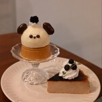 カフェ ミレニアム - 塩キャラメルミルクのパンナコッタ、ホワイトチョコとラズベリーのバスクチーズケーキ