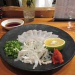 魚虎 - 活)とらふぐ刺 2500円