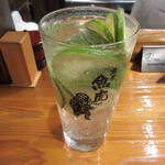 魚虎 - 替玉チューハイ 継ぎ足し 450円(税込)、この日は替玉3杯しました