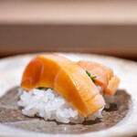 蓮 三四七 - 2024.5 酢〆した鱒（ます）と木の芽の飯蒸し