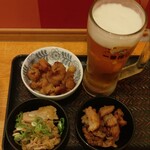 驛麺家 - 立ち飲みワンコインセット(税込)500円 ※角度を変えて (2024.06.26)