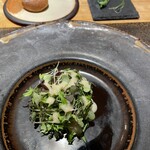 伊勢 福多亭 - 海水で育てたピーテンドリルと芽ネギ