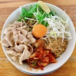 麺屋　たか - 冷やし豚キムチまぜそば肉ダブル（税込1,350円）
