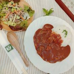 平日ランチ・大人のハヤシライス　身体に優しいサラダ付
