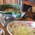 徳山鮓 - 月鍋　タップリの葱と天然ナメコ