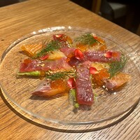 Seafood bar Ermitage 横浜鶴屋町店 - エルミタージュのカルパッチョ