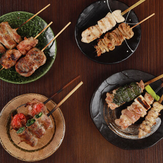 備長炭で絶妙な焼き加減◆丁寧に仕込んだ絶品串焼きを満喫！