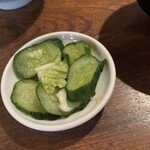 とんかつ かつせい - お新香。