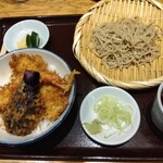 㐂道庵 - 天丼セット  1060 円