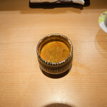 東麻布 天本 - 能登のこのわたの茶碗蒸し