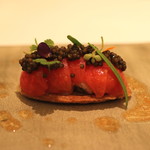 カンテサンス - オシェトラ・キャビアとトマトマリネ　(2014/03)