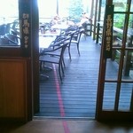 しげの屋 - 店内にも県境