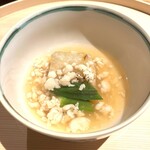 温石 - 馬鈴薯の葛豆腐、ハモのそぼろかけ