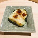 温石 - 焼きズッキーニ、ローストオニオンの醤油漬け