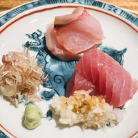 温石 - （お造り）黒ムツ、本メジマグロ