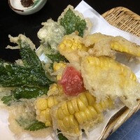 日本橋 やぶ久 - とうもろこしの天ぷら