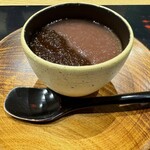 鮨旬美西川 - デザート　表面にあんこと黒蜜