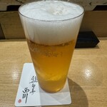 鮨旬美西川 - 生ビール