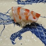 鮨旬美西川 - 車海老握り　塩レモン