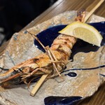 焼鳥ホルモン 炭焼き0式 - 大海老の塩焼き