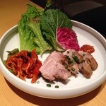 水刺齋 - 石焼ビビンバ＆ミニポッサムセット1,580円葉物野菜・スープ付