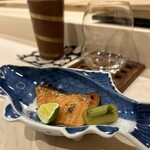 すし崇 - サクラマスの信州味噌漬け