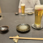 煌 焼肉 - まずは、アサヒスーパードライで乾杯！！