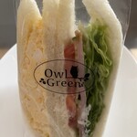 アウルグリーン - たまごロースハム野菜のミックスサンド360円税込✧︎*。