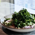 Longrain Tokyo - 冷しトムヤムクンヌードル(パクチー山盛りVer.)