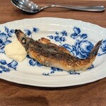 La Stalla - 三ヶ月間発酵させたリコッタチーズ。何ヶ月後かに使うものを今もせっせと仕込んでるんだなと思いました