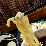 俺の中華たなか家 - つけ汁に浸して麺リフト⤴️麺はピカピカ✨ツルツル♬