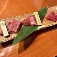 飛騨牛一頭家 馬喰一代 岐阜神田 - 馬喰三種盛り