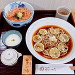 そば処 はないかだ - 三瓶三昧（わさび飯＆すだちそばバージョン）