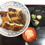うなぎ 門や - うなぎ丼上盛４切@2475