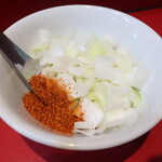 ラーメン二郎 - 待ってる間にカスタマイズ♪