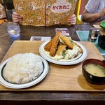 キッチン あずま - ︎  ミックスフライ定食　　税込 １,２００ 円