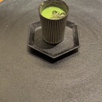 はすのみ - スープ　しんじゅんさい、枝豆のすりながし。熱々で体の悪い物流せそう！