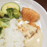 キッチン ブルー グローブ - 残り少ない銀鮭