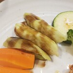 キッチン ブルー グローブ - 茄子のかっとが変わりました