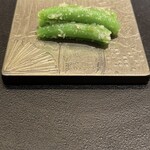 はすのみ - 前菜　スナップエンドウの生姜和え