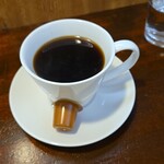 キッチン ブルー グローブ - ホットコーヒーのアップ