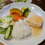 キッチン ブルー グローブ - ワンプレートにします