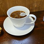 キッチン ブルー グローブ - ホワイトコーヒーにします