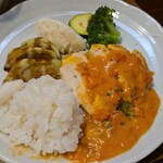 キッチン ブルー グローブ - 再びワンプレート